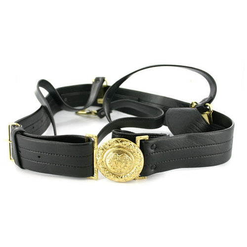Coast Guard Sword Belt: Vinyl with Gold Buckle
