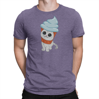 Coffee Ice Cream Cone Unisex Shirt Heather Purple
