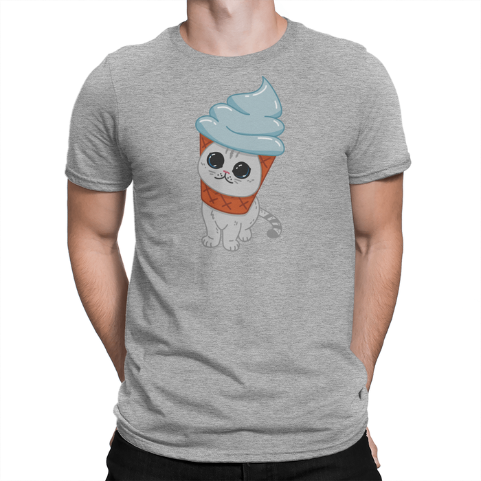 Coffee Ice Cream Cone Unisex Shirt Light Heather Grey