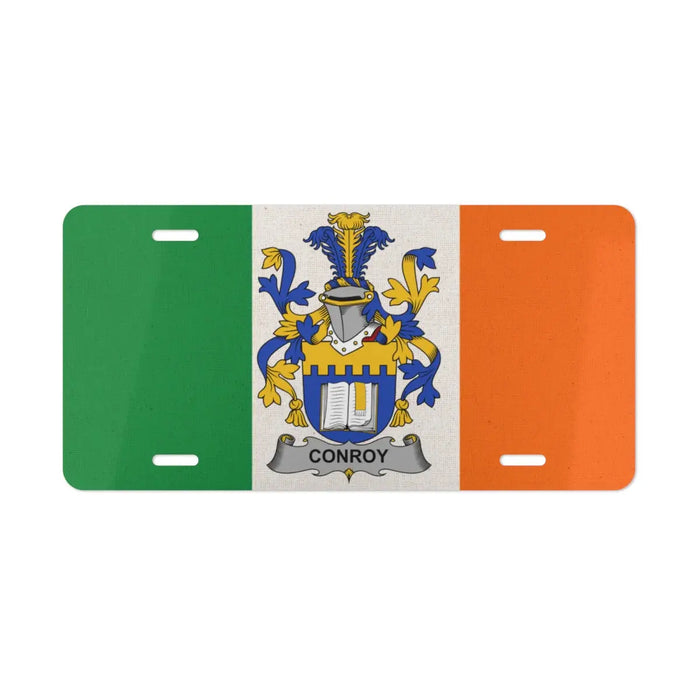 Conroy surname emblem novelty plate with pre-drilled mounting holes.