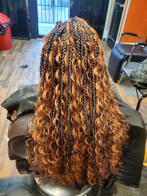 Copper Deep Wave Human Braiding Hair
