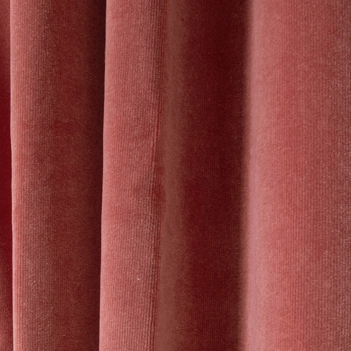 Cosmo Velvet fabric in warm terracotta hues, made-to-order with short lead times, crafted in the USA for quality