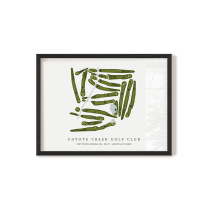 Coyote Creek Golf Club | Golf Course Print | Black Frame