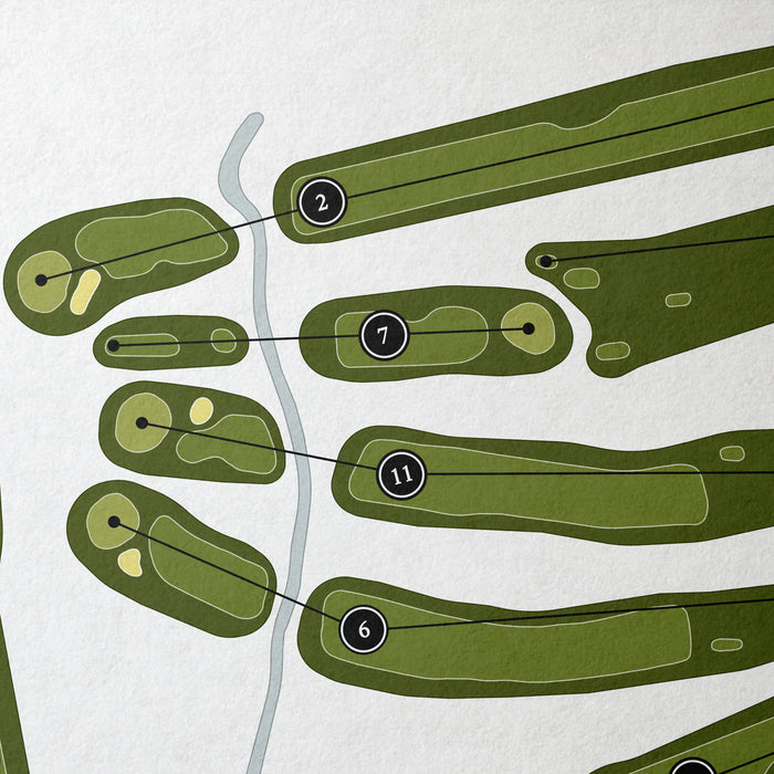 Coyote Creek Golf Club | Golf Course Print | Close Up
