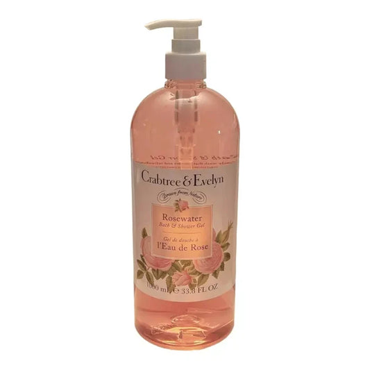 Crabtree & Evelyn Rosewater Bath and Shower Gel 33.8 oz Pump