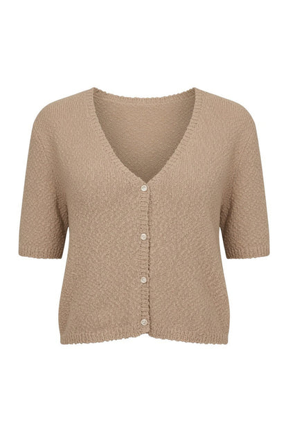 Crisp Mornings Textured Cardigan Top