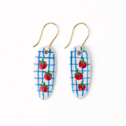 Danielle Oval Earrings in Tomato