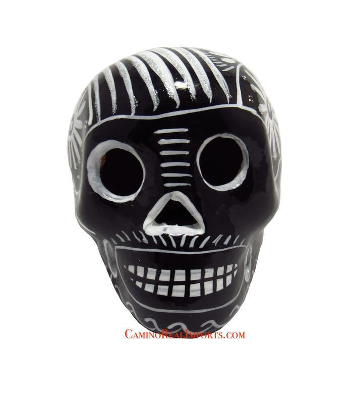 Day Of The Dead Hand Painted 3'' Skull MCSSM007