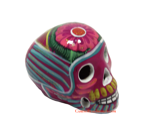 Day Of The Dead Hand Painted 3'' Skull MCSSM009