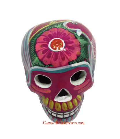 Day Of The Dead Hand Painted 3'' Skull MCSSM009