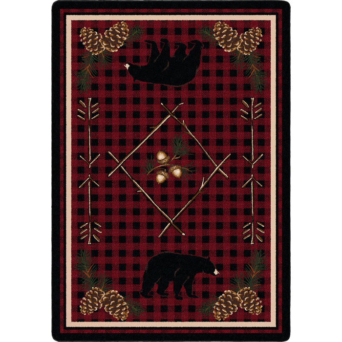 Image of an area rug, Deep Woods - Red