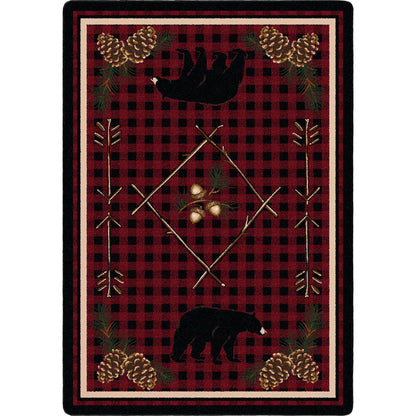 Image of an area rug, Deep Woods - Red