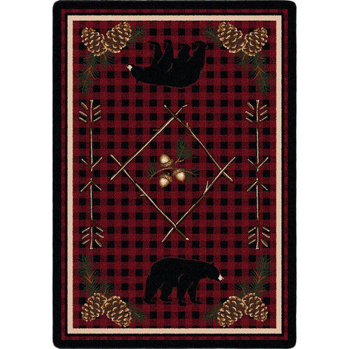 Image of an area rug, Deep Woods - Red