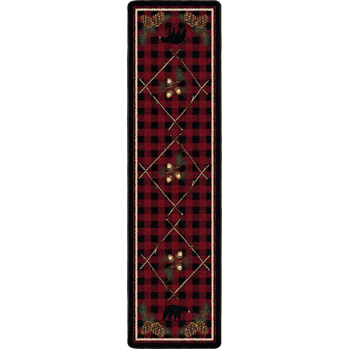 Image of an area rug, Deep Woods - Red