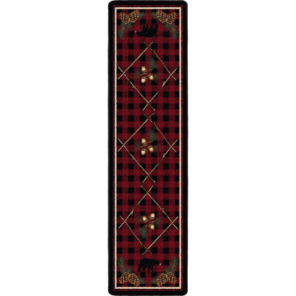 Image of an area rug, Deep Woods - Red
