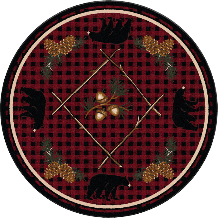 Image of an area rug, Deep Woods - Red