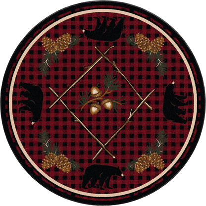 Image of an area rug, Deep Woods - Red