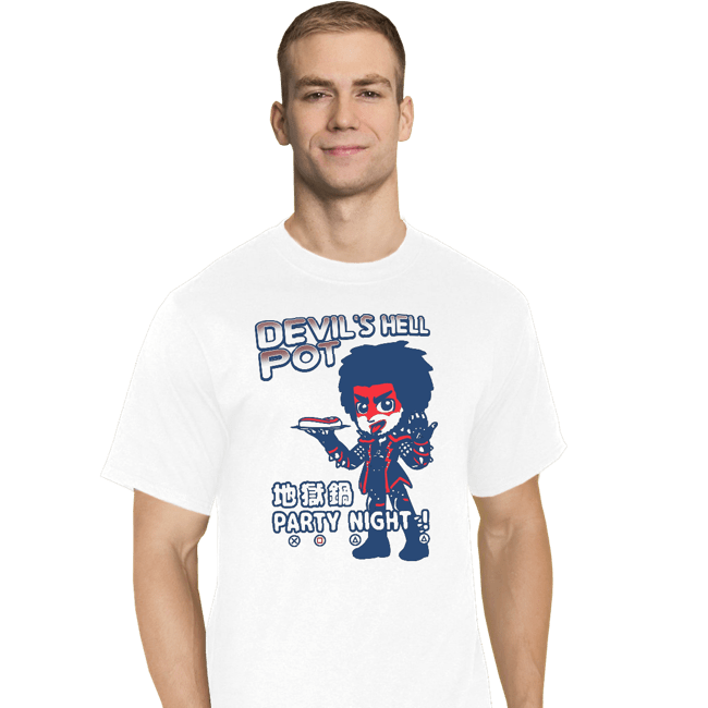 Shirts T-Shirts, Tall / Large / White Devil Hell Pot