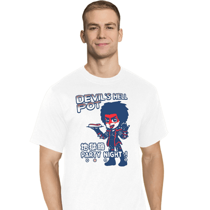 Shirts T-Shirts, Tall / Large / White Devil Hell Pot