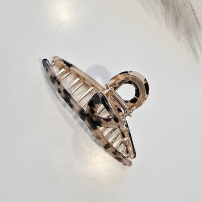 Done Large Twist Claw Clip Light Leopard/Gold