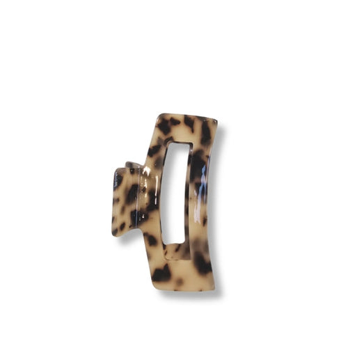 Done Square Claw Clip Light Leopard