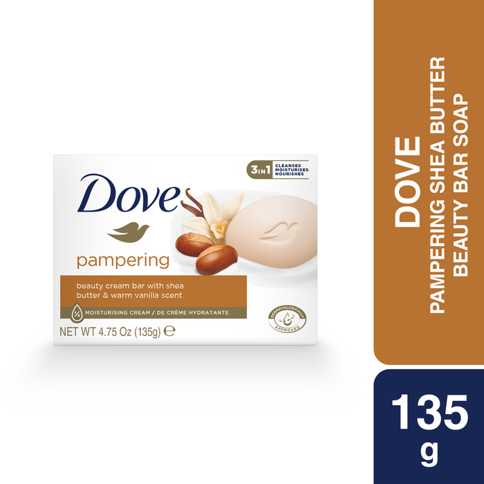 Dove Beauty Bar Soap Pampering Shea Butter (Imported )(UI)135g