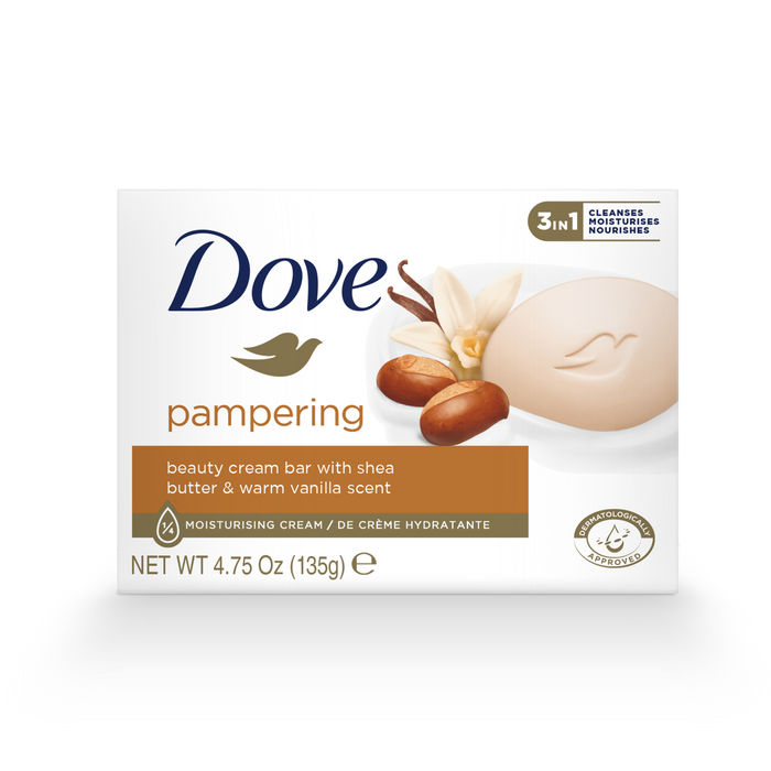 Dove Beauty Bar Soap Pampering Shea Butter (Imported )(UI)135g