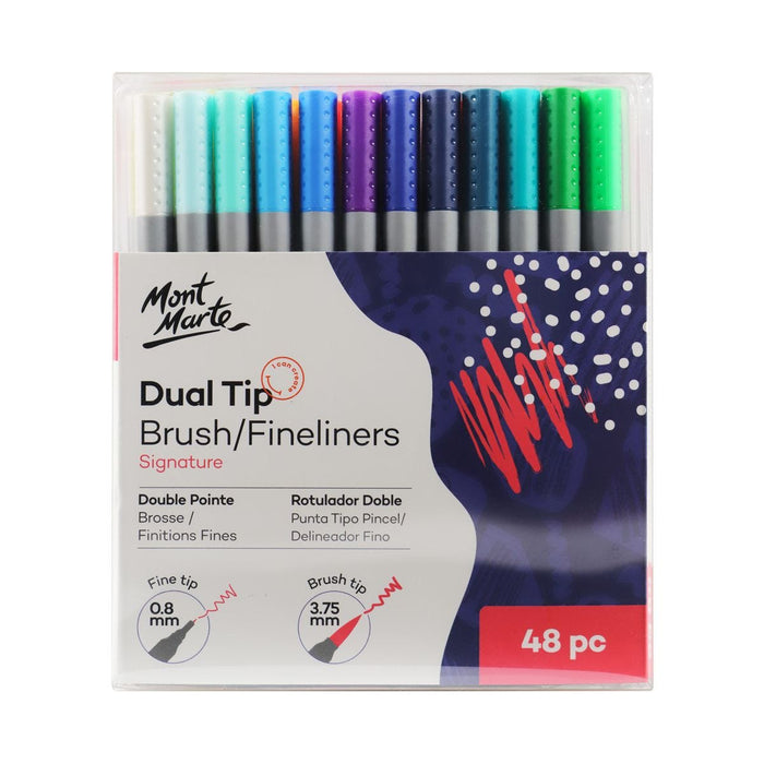 Dual Tip Brush/Fine Liners Signature 48pc