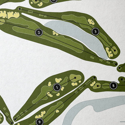 Eagle Springs Golf Club | Golf Course Print | Close Up