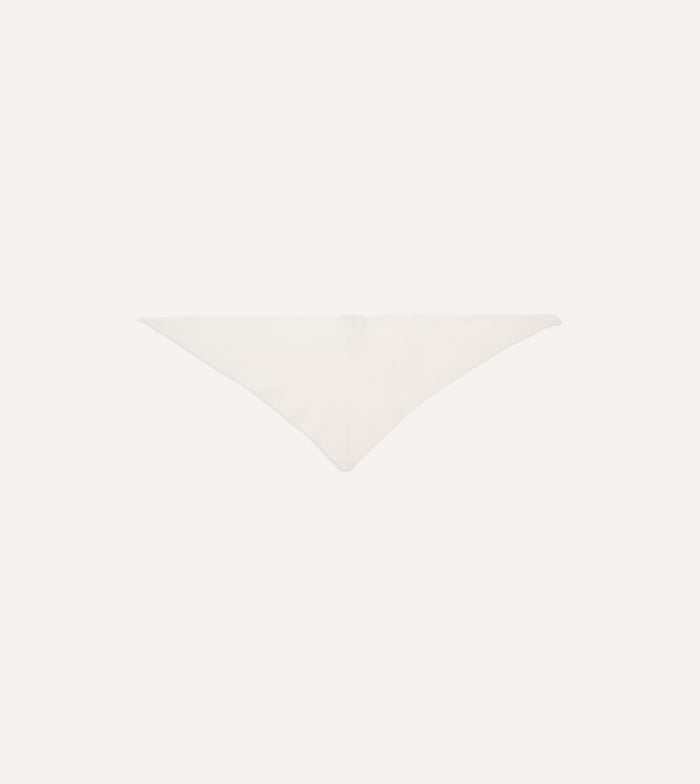 Ecru Lambswool Triangle Neck Scarf