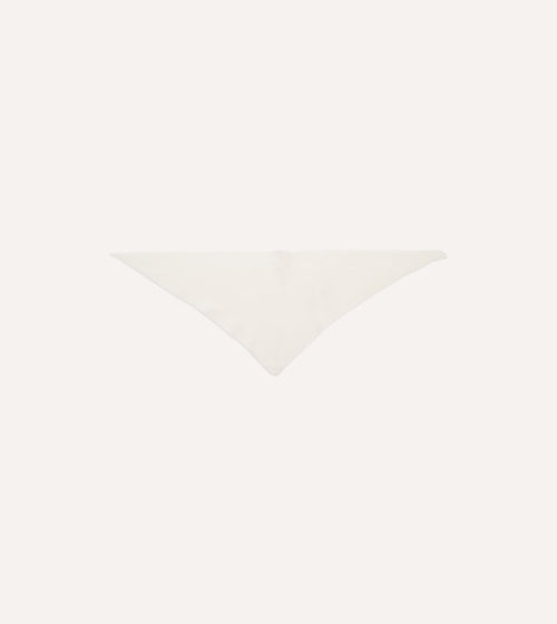 Ecru Lambswool Triangle Neck Scarf