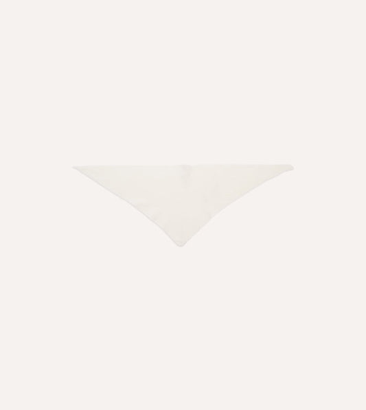 Ecru Lambswool Triangle Neck Scarf