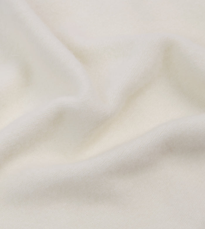 Ecru Lambswool Triangle Neck Scarf