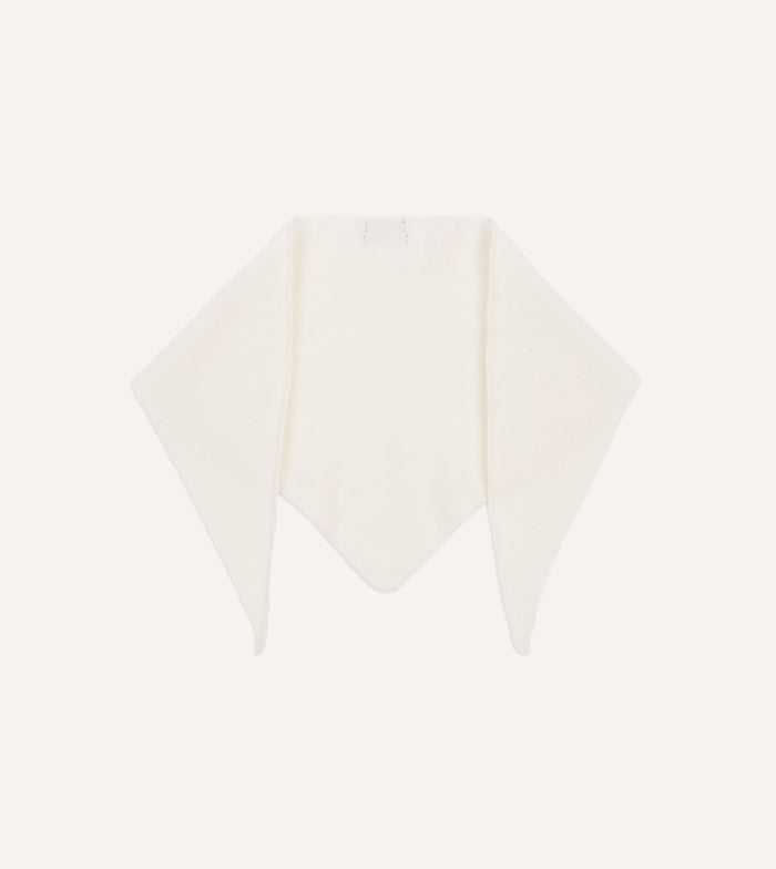 Ecru Lambswool Triangle Neck Scarf