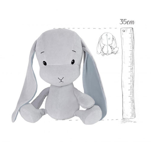 Effiki Kuscheltier Hase Grau 35 cm personalisierbar