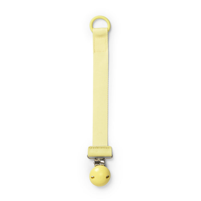 Elodie Schnullerkette Sunny Day Yellow mit Holzdetail und Silikonring