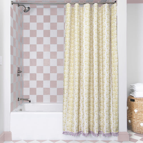 FEATURED: Shown with Lilac Pom Poms on Bottom