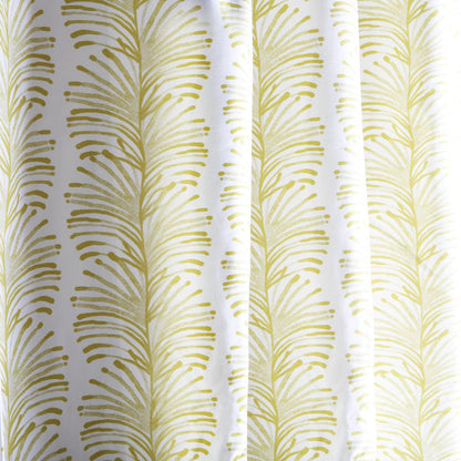 Emma Chartreuse fabric with soft green botanical pattern, made-to-order in the USA with fast turnaround and quality craftsmanship