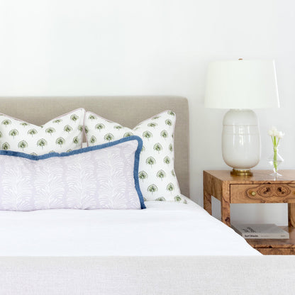Emma Lavender made-to-order decorative cushions with unique botanical and abstract prints, quick delivery, crafted in the USA