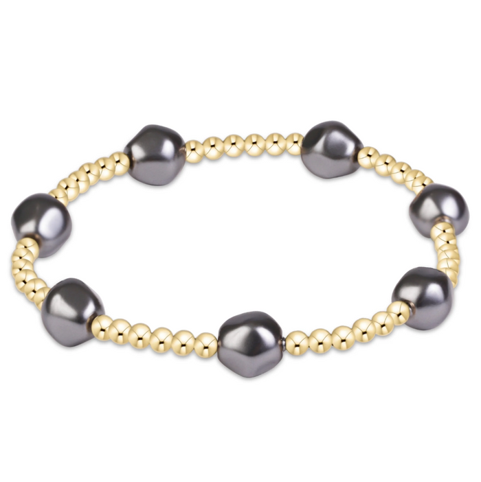 Enewton Admire 3mm Bracelet Dark Grey Pearl Bracelets in at Wrapsody
