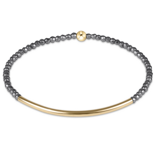 Enewton Gold Bliss Bar 2mm Bracelet Faceted Silver Hematite Bracelets in at Wrapsody