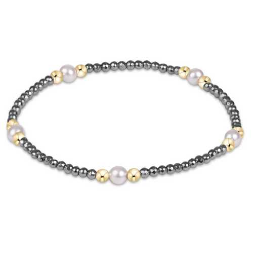 Enewton Purpose Pearl 4mm Bracelet Faceted Silver Hematite Bracelets in at Wrapsody
