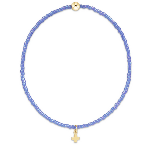 Enewton Signature Cross Small Gold Charm Bracelet Bright Blue Bracelets in at Wrapsody
