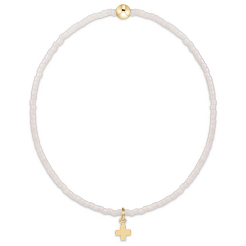 Enewton Signature Cross Small Gold Charm Bracelet Milkshake Bracelets in at Wrapsody