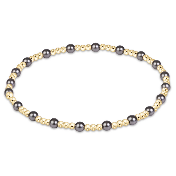 Enewton Sincerity 3mm Bracelet Dark Grey Pearl Bracelets in at Wrapsody