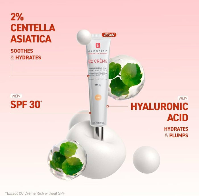 Erborian CC Cream Asian Centella SPF30 40ml كريم أربوريان CC الآسيوي كينتيللا SPF30 - Princess Cosmetics Qatar