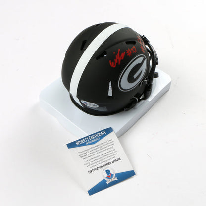 Eric Stokes Signed Eclipse Mini Helmet Georgia Bulldogs