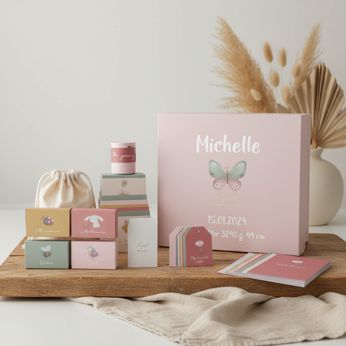 Erinnerungsbox Flowers & Butterflies – Baby-Erinnerungen