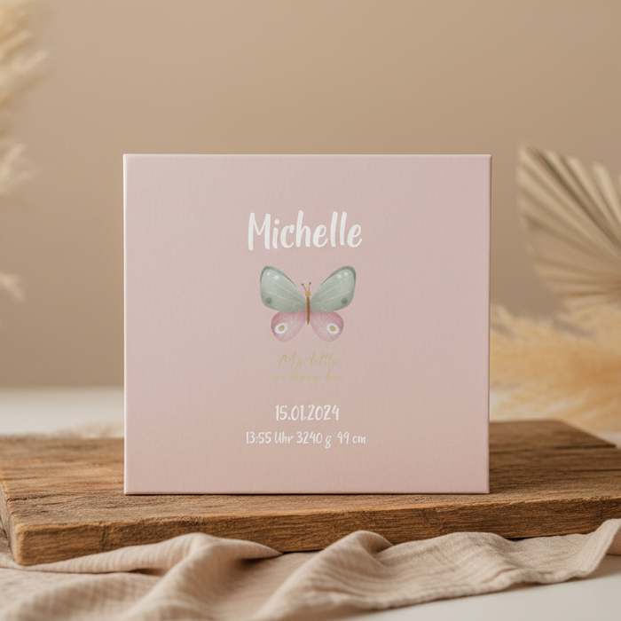 Erinnerungsbox Flowers & Butterflies – Baby-Erinnerungen