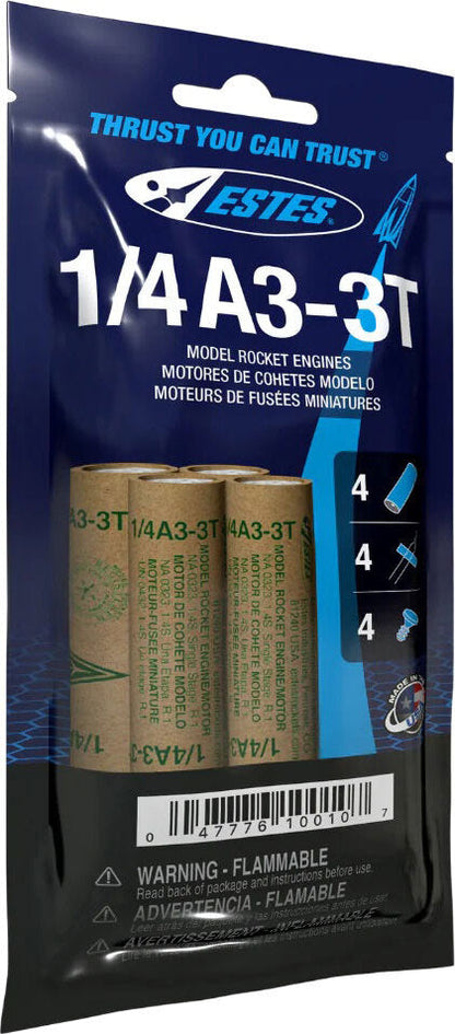 1/4A3-3T Model Rocket Engines (4pk)